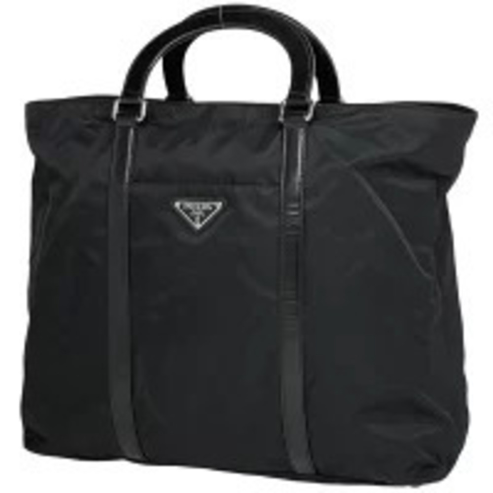 Prada Plate 2way Shoulder Bag Tessuto Nero Black
